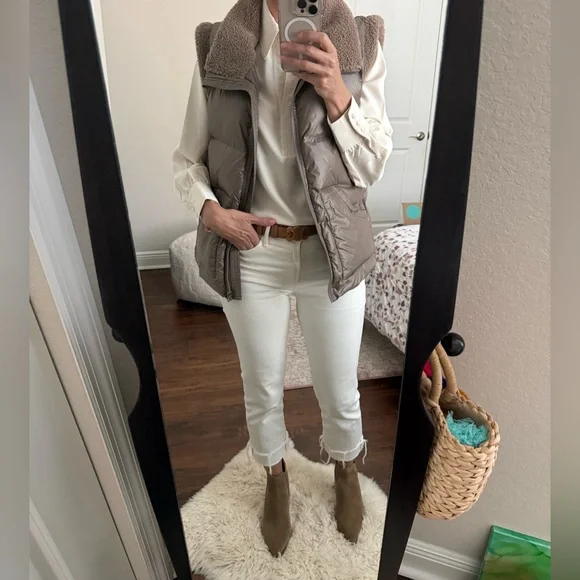 Heartloom Tan Puffer Vest S - Picture 2 of 6